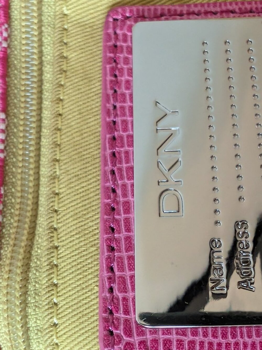 Y2K DKNY Monogram Baguette Pink Shoulder Bag - Picture 7 of 9